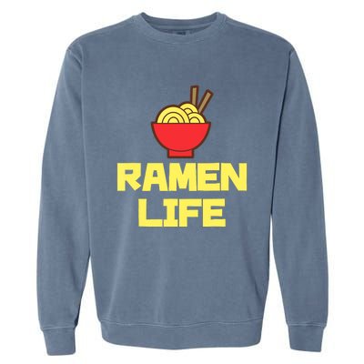 Ra Life Featuring Tasty Japanese Noodle Bowl Garment-Dyed Sweatshirt