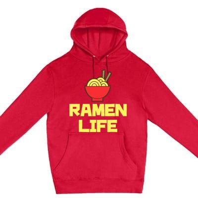 Ra Life Featuring Tasty Japanese Noodle Bowl Premium Pullover Hoodie