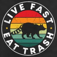 Retro Live Fast Eat Trash 15oz Campfire Ceramic Mug