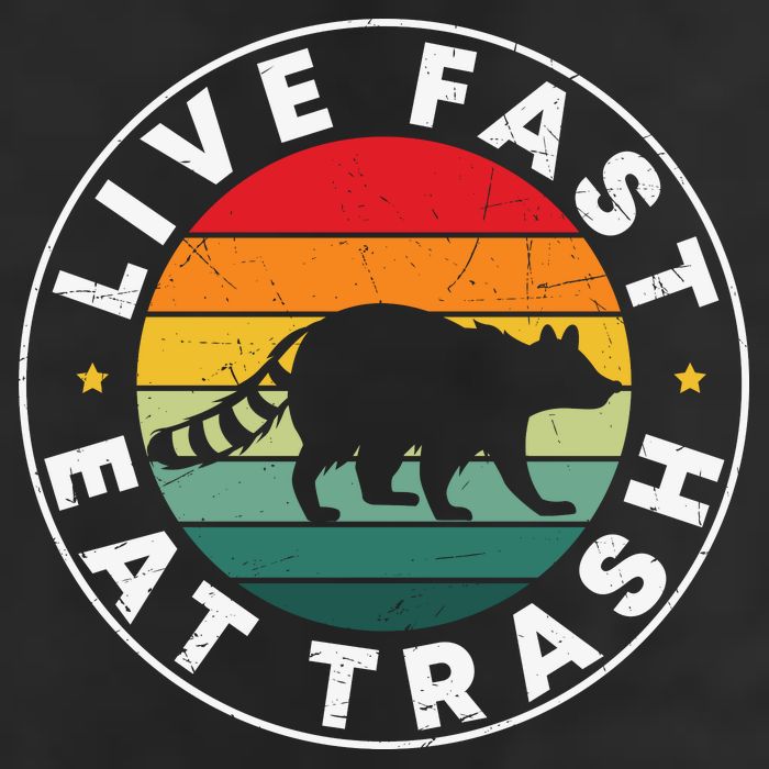 Retro Live Fast Eat Trash 15oz Campfire Ceramic Mug