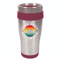 Retro Live Fast Eat Trash 16oz Travel Tumbler