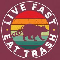 Retro Live Fast Eat Trash 16oz Travel Tumbler