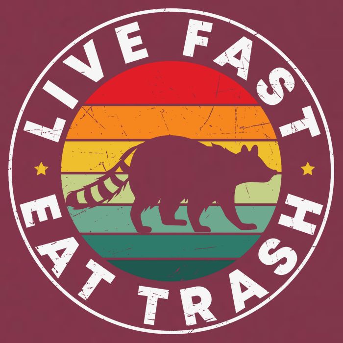 Retro Live Fast Eat Trash 16oz Travel Tumbler