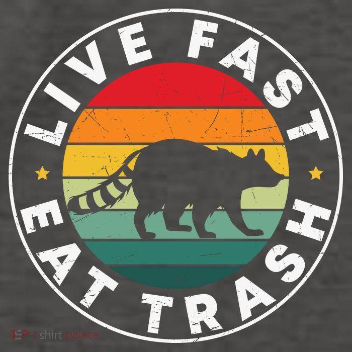 Retro Live Fast Eat Trash Vector Backpack
