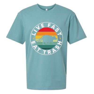Retro Live Fast Eat Trash Sueded Cloud Jersey T-Shirt