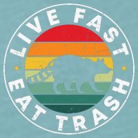 Retro Live Fast Eat Trash Sueded Cloud Jersey T-Shirt