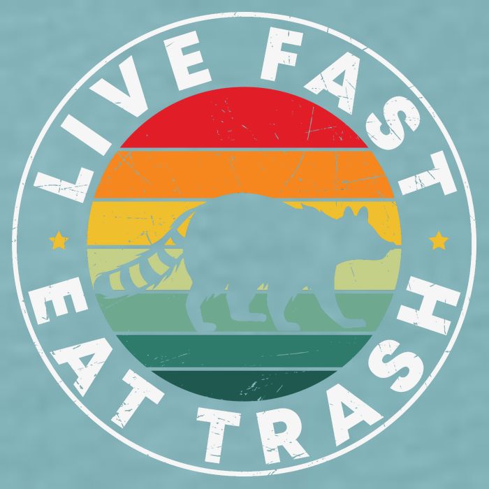 Retro Live Fast Eat Trash Sueded Cloud Jersey T-Shirt