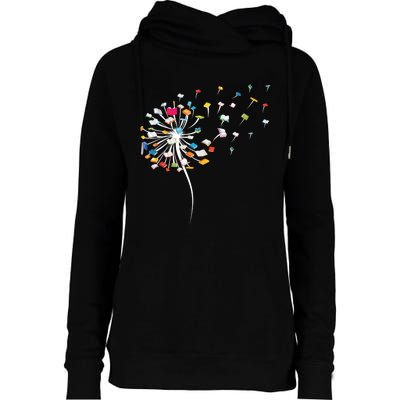 Reading Lover Funny Dandelion Books Gift Womens Funnel Neck Pullover Hood