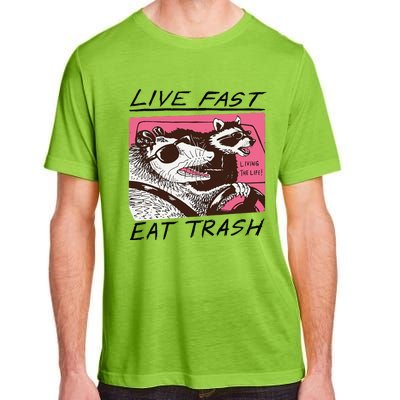 Raccoon Live Fast Eat Trash Funny Animal Adult ChromaSoft Performance T-Shirt