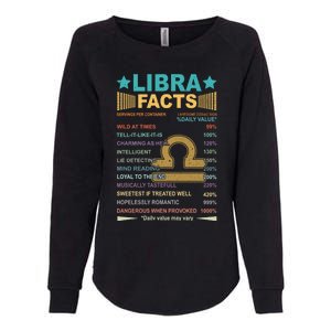 Retro Libra Facts 1 Awesome Zodiac Sign Birthday Gift Womens California Wash Sweatshirt