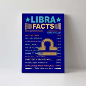 Retro Libra Facts 1 Awesome Zodiac Sign Birthday Gift Canvas