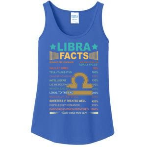 Retro Libra Facts 1 Awesome Zodiac Sign Birthday Gift Ladies Essential Tank