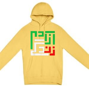 Retro Life Freedom Iran Zan Zendegi Azadi Persian Premium Pullover Hoodie