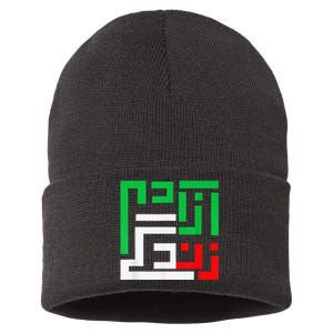 Retro Life Freedom Iran Zan Zendegi Azadi Persian Sustainable Knit Beanie