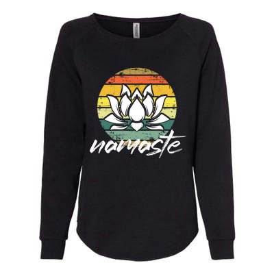 Retro Lotus Flower Spiritual Yoga Meditation Namaste Great Gift Womens California Wash Sweatshirt