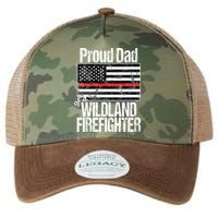 Red Line Flag Proud Dad of a Wildland Firefighter Legacy Tie Dye Trucker Hat