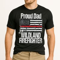 Red Line Flag Proud Dad of a Wildland Firefighter Performance Shirt