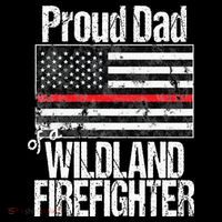Red Line Flag Proud Dad of a Wildland Firefighter Tank Top