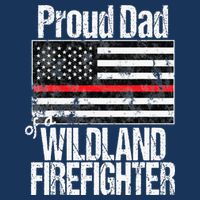 Red Line Flag Proud Dad of a Wildland Firefighter Infant Baby Jersey Bodysuit