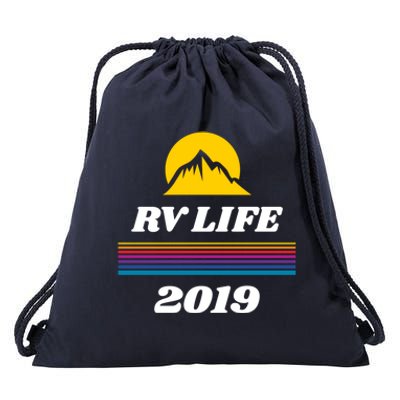 Rv Life Gift Motor Home Travel Trailer Camper Life Funny Gift Drawstring Bag