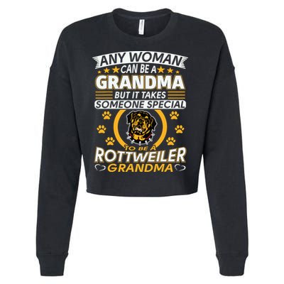 Rottweiler Lover Grandma Best Gifts Idea Rottweiler Grandma Cropped Pullover Crew