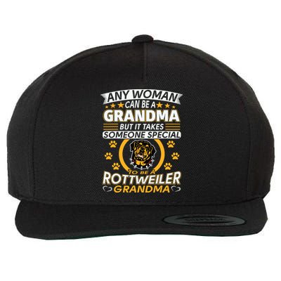 Rottweiler Lover Grandma Best Gifts Idea Rottweiler Grandma Wool Snapback Cap