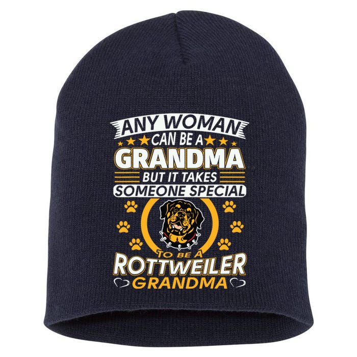 Rottweiler Lover Grandma Best Gifts Idea Rottweiler Grandma Short Acrylic Beanie