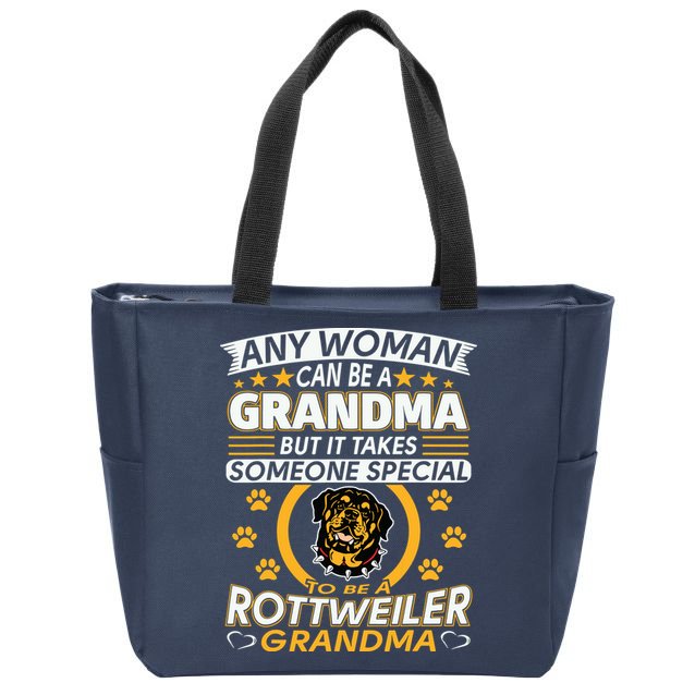 Rottweiler Lover Grandma Best Gifts Idea Rottweiler Grandma Zip Tote Bag