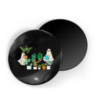 Retro Lady Gardener Ghost Gardening Plants Lover Halloween Magnet