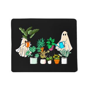 Retro Lady Gardener Ghost Gardening Plants Lover Halloween Mousepad