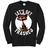Raccoon Let's Get Trashed Vintage Retro Racoon Funny Sweatshirt