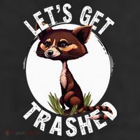 Raccoon Let's Get Trashed Vintage Retro Racoon Funny Trucker Hat