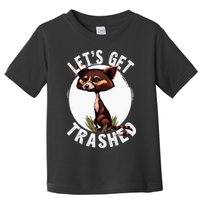 Raccoon Let's Get Trashed Vintage Retro Racoon Funny Toddler T-Shirt