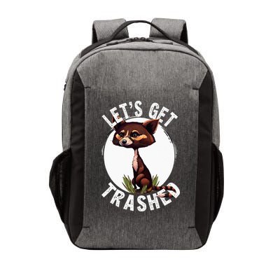 Raccoon Let's Get Trashed Vintage Retro Racoon Funny Vector Backpack