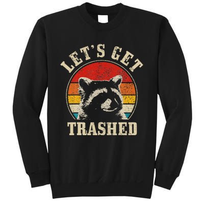 Raccoon LetS Get Trashed Vintage Retro Racoon Funny Sweatshirt