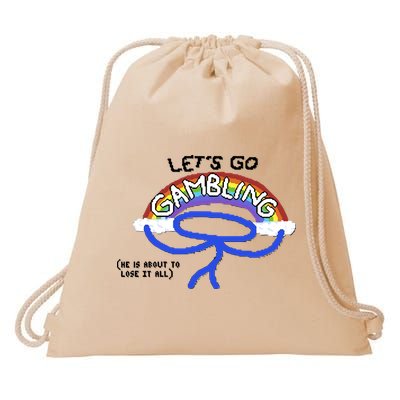 Raxdflipnote LetS Go Gambling Limited Drawstring Bag