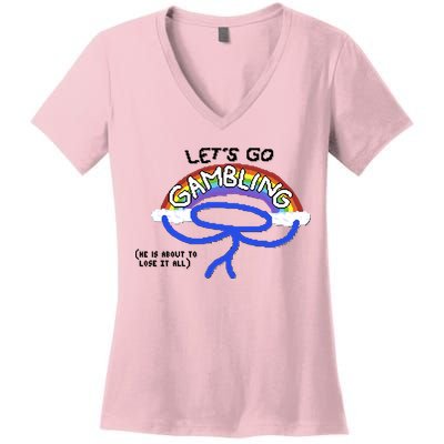 Raxdflipnote LetS Go Gambling Limited Women's V-Neck T-Shirt