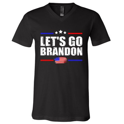 Retro LetS Go Brandon V-Neck T-Shirt