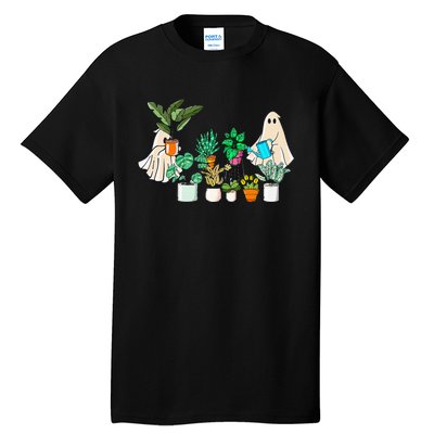 Retro Lady Gardener Ghost Gardening Plants Lover Halloween Tall T-Shirt