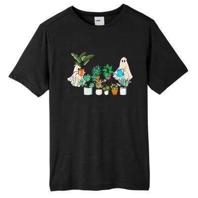 Retro Lady Gardener Ghost Gardening Plants Lover Halloween Tall Fusion ChromaSoft Performance T-Shirt