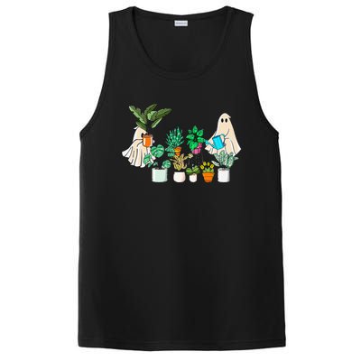 Retro Lady Gardener Ghost Gardening Plants Lover Halloween PosiCharge Competitor Tank