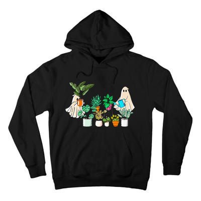 Retro Lady Gardener Ghost Gardening Plants Lover Halloween Tall Hoodie