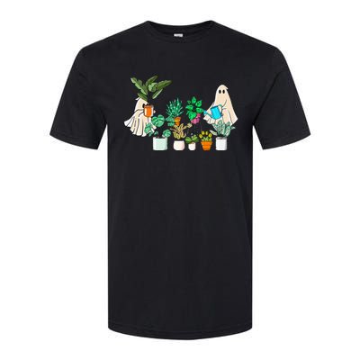 Retro Lady Gardener Ghost Gardening Plants Lover Halloween Softstyle CVC T-Shirt