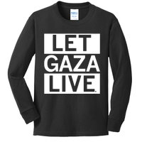 Raygun Let Gaza Live Kids Long Sleeve Shirt