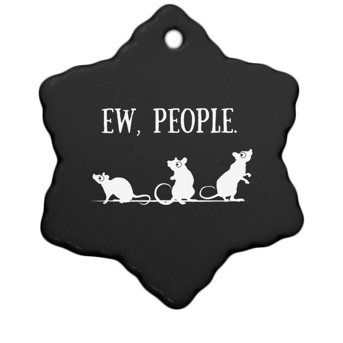 Rat Lovers Gift Introverted Rat Gift For Introverts Ceramic Star Ornament