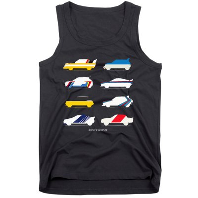 Rally Legends Group B Classic Rally Car Design Tank Top