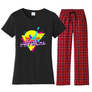 Retro LetS Get Physical Totally 80S Workout Fitness Women's Flannel Pajama Set