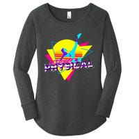 Retro LetS Get Physical Totally 80S Workout Fitness Women's Perfect Tri Tunic Long Sleeve Shirt