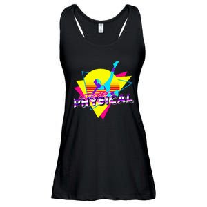 Retro LetS Get Physical Totally 80S Workout Fitness Ladies Essential Flowy Tank