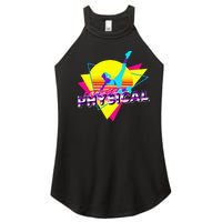 Retro LetS Get Physical Totally 80S Workout Fitness Women's Perfect Tri Rocker Tank